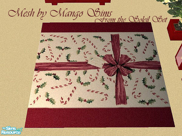 Sims 2 — Candy Cane Rug by SpringwolfDecor — A small taste of Christmas in November! You'll need Bitzybus's Meshes from