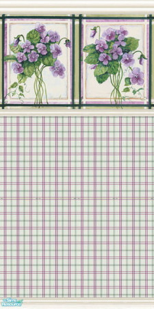 Sims 2 — Violets & Plaid by Halfcreek — created by Halfcreek