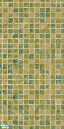 Sims 2 — Grassy Knolls by brittie — Lovely tile wall consisting of greens, blues, browns, and tans. Enjoy!
