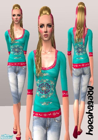 Sims 2 — Layer - Denim Hipppy by pretty_baby — 3 outfits for your lady. No mesh is needed. Enjoy