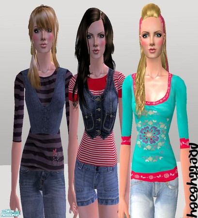 Sims 2 — Layer by pretty_baby — 3 outfits for your lady. No mesh is needed. Enjoy