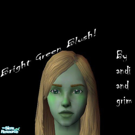 Sims 2 — Andi\'s Alien Set - Blush by andi and grim — A bright green blush desinged for alien sims, so it will look odd