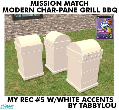 Sims 2 — TL - MM Char-PaneGrillBBQ Recolor05WhWd by TabbyLou — My Recolor #5 Wood with White accents Recolor of FreeTime,