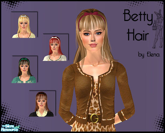 Sims 2 — Betty Hair by Elena. — Requires hair #03366 from Peggy Zone. Link below. Enjoy!