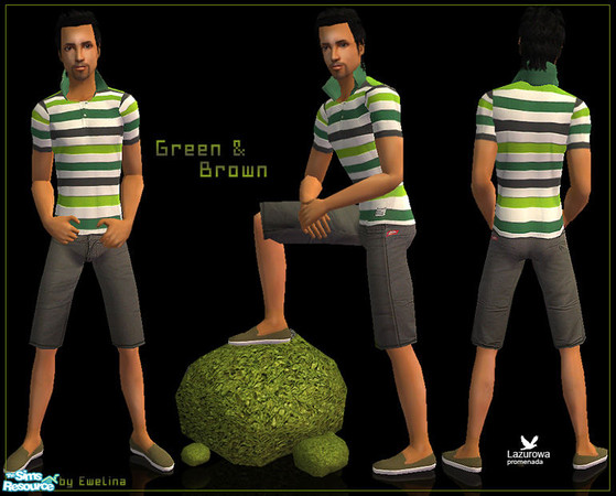 Sims 2 — Green & Brown by Ewelina_ — At first please download mesh - Men/meshes/page 1/Mesh number 2 I hope u like