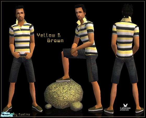Sims 2 — Yellow & Brown  by Ewelina_ — At first please download mesh - Men/meshes/page 1/Mesh number 2 I hope u like