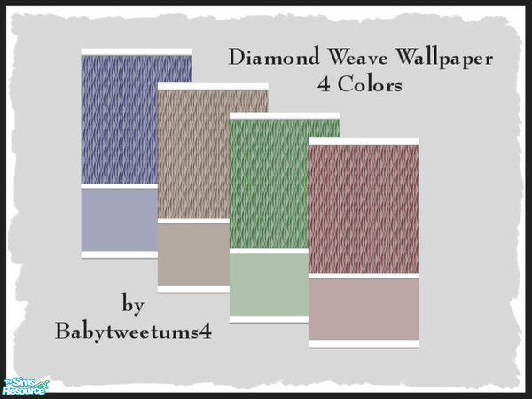 Sims 2 — Diamond Weave Wallpaper by babytweetums4 — This design is great for someone who doesn\'t want a lighter pastel