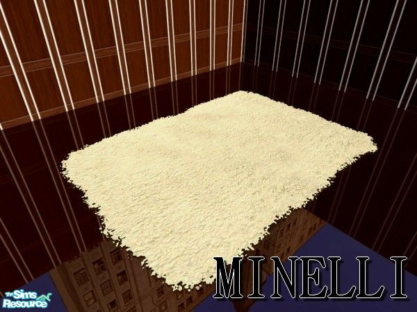 Sims 2 — Minelli rug Collection - White by kibanahnah — Constructed with care and experience in Italy, these classic hand