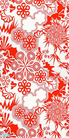 Sims 2 — Orange Space by Roboty — A modern and stylish European wallpapering that will blow you away to space with it's