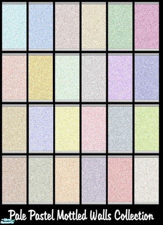 Sims 2 — Pale Pastel Mottled Walls Collection by shadow66 — This is a set of seamless, mottled, painted walls, with top