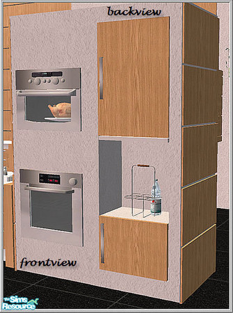 Sims 2 — kitchen1-recolor lightwood - B43 Integrated Oven Fake Recol1 by Birgit43 —  the backside of the fakeoven works