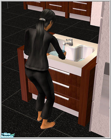 Sims 2 — white-silver-darkwood - B43 Freestanding Sink Darkwood by Birgit43 — place with moveobjects on/off cheat in the