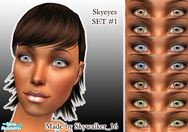 Sims 2 — Skyeyes SET #1 by skywalker_16 — Realistic eye colors for your sims :)