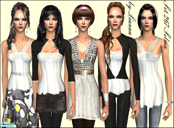 Sims 2 — Set 267 Selma's Closet by Lianaa — Set 267 Selma's Closet - 5 outfits, all nedeed meshes included