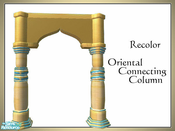 Sims 2 — Oriental Connecting Column Recolor by TSR Archive — Recolor- A palatial and sumptuous connecting column in