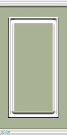 Sims 2 — SCG Sage Green Paneling by SimCityGallery — A painted paneling in sage green with white moldings. For more of my