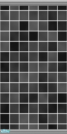 Sims 2 — nm Black Bath Tile by Henwen — **TSRAA Member**