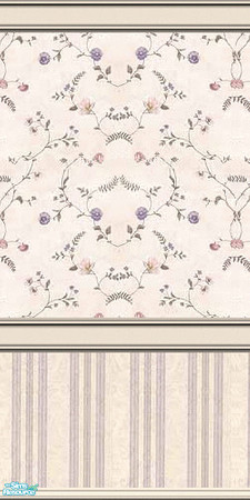 Sims 2 — nm Mauve Floral PR by Henwen — Something for a powder room. **TSRAA Member**