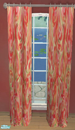Sims 2 — SF Sophia Curtain - Coral by Simaddict99 — this will recolor both the single and double curtains. mesh required,