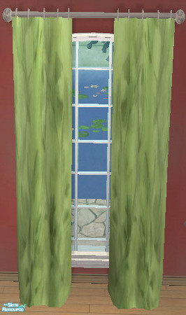 Sims 2 — SF Sophia Curtain - Spring Green by Simaddict99 — this will recolor both the single and double curtains. mesh