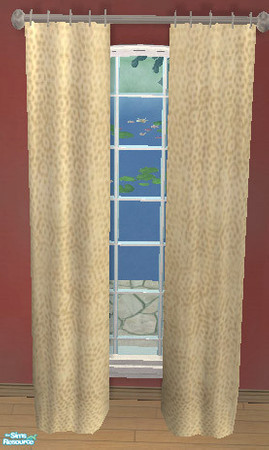 Sims 2 — SF Sophia Curtain Ivory by Simaddict99 — this will recolor both the single and double curtains. mesh required,