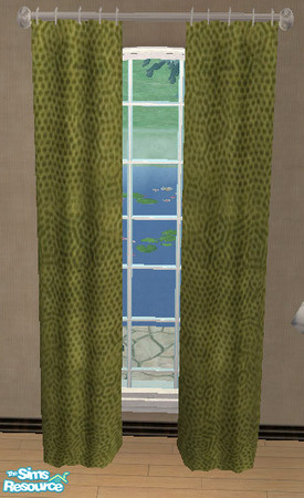 Sims 2 — AD Sophia Curtain Olive by Simaddict99 — this will recolor both the single and double curtains. mesh required,