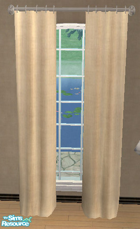 Sims 2 — AD Sophia Curtain Cream by Simaddict99 — this will recolor both the single and double curtains. mesh required,