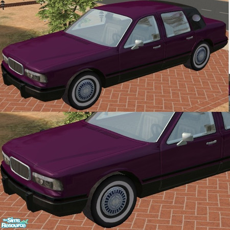 Sims 2 — Towncar - Grape Color Option by Dr Pixel — Concord Grape exterior color option for the Towncar - be sure to