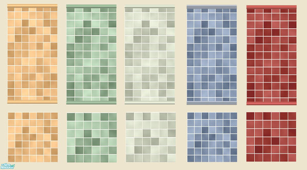 Sims 2 — Bath Color Set by Henwen — A bath set that matches some of my painted walls. **TSRAA Member**