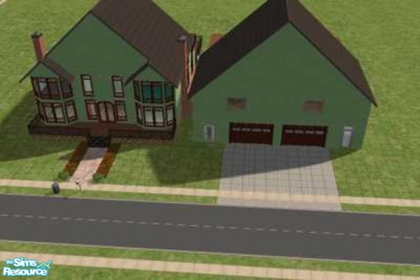 Sims 2 — The Whitworth by fizz bomb — A family home on a 6x5 lot with a large swimming pool 2 decks double garage teen