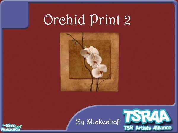 Sims 2 — Orchid Print 2 by Shakeshaft — Part of a set of 2 Orchid Prints. ** TSRAA Member **