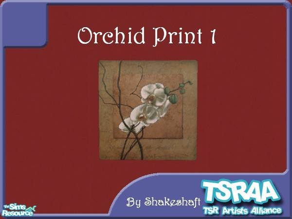 Sims 2 — Orchid Print 1 by Shakeshaft — Part of a set of 2 Orchid Prints. ** TSRAA Member **