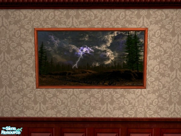 Sims 2 — Digital Art Lightning by Floog — Here is a maxis suspense picture with a Picture of a Digital Art Lightning.