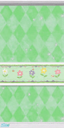 Sims 2 — SH-Bed 015a by judyhugsnoopy — A set of wallpaper for your kids bedroom or anywhere you like . Enjoy :D