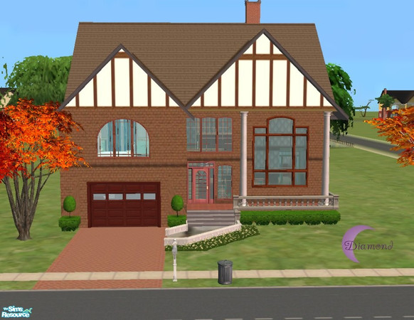 Sims 2 — D2DColonial_04 by D2Diamond — Great home on a 3x4 lot, 4 bedrooms, 2.5 baths. Two story living room, formal