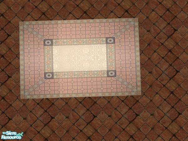 Sims 2 — Victorian Square 3 by c_literati — Recolors of the Maxis square rug and runner for more variety. TSRAA.