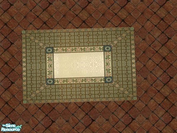 Sims 2 — Victorian Square 1 by c_literati — Recolors of the Maxis square rug and runner for more variety. TSRAA.
