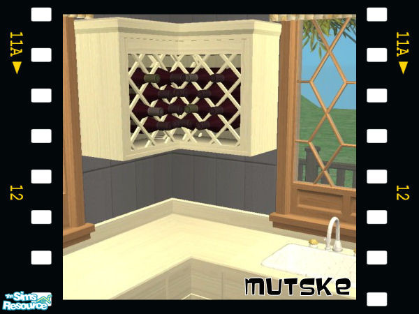 Sims 2 — Maple Crack Juice Rack by Mutske — Recolors. only for Nightlife. Matches my Dinnerset "Denim Dining".