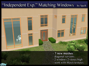 Sims 2 — Independent Expressions Matching Windows SET by Spaik — Matching windows for Maxis Independent Expressions