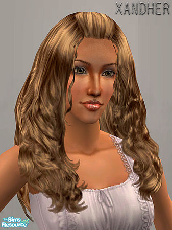 Sims 2 — Opera Hair - Chestnut by Xandher — A recolor of Marko\'s gorgeous Mane Attraction mesh, this style is made up of