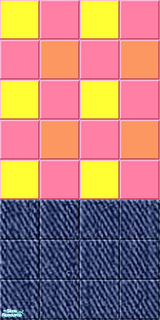 Sims 2 — denin bath wall by ead425 — denim for your bath