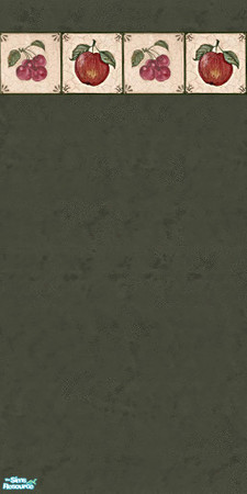 Sims 2 — Andy's fruit set by Andonya — 6 colors : wallpaper with fruit border.