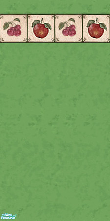 Sims 2 — Andy's fruit set by Andonya — 6 colors : wallpaper with fruit border.