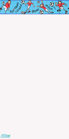 Sims 2 — Football Crazy Wall 3 by Snowbelle — Set of five walls with a football theme border. 