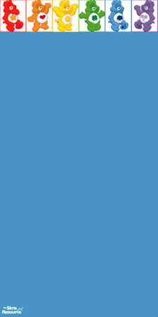 Sims 2 — Care bear wall 5 by Snowbelle — 8 brightly coloured walls featuring the care bears. Ideal for a playroom.