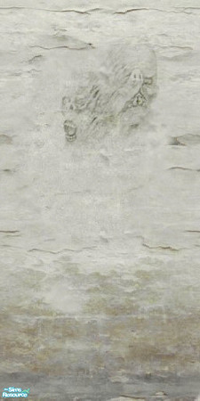Sims 2 — Peeling Plaster 6 by VonNdaSun — Old plaster wall with a faint shadow of two screaming, rotting faces - who
