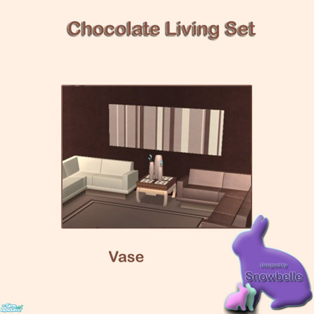 Sims 2 — Chocolate Vase by Snowbelle — A lounge and dining set including sofa, table curtains, chair, rugs and