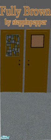 Sims 2 — Fully Brown Dorm Door by steppinpepper — Part of Fully Brown set