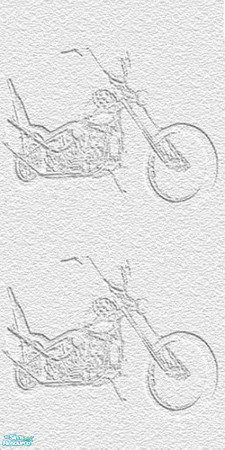 Sims 2 — TL-Biker Wall Bike Plain No Decals by TabbyLou — Bike Backgrnd No Decals Wallpaper. TSRAA Member.