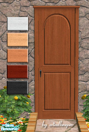 Sims 2 — Rosewood door by Windkeeper — Rosewood door. This mesh takes all wood colors from "Rosewood window"